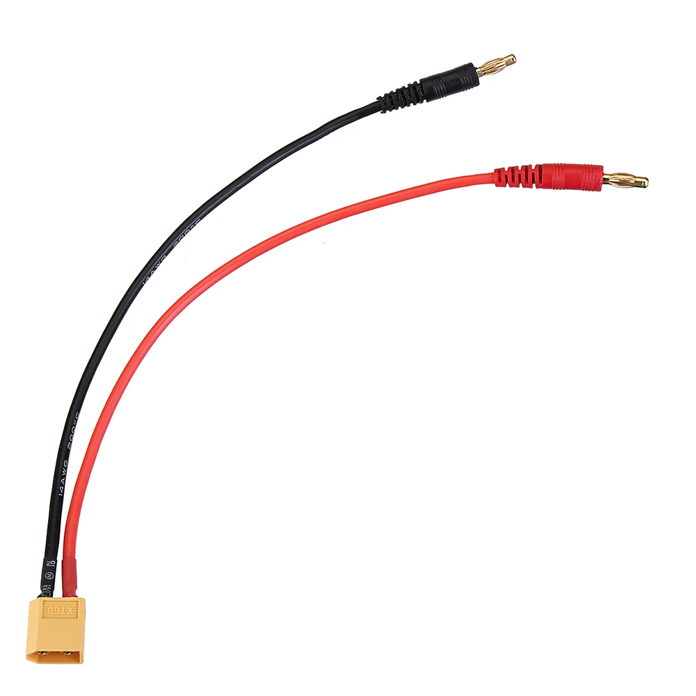 22 см 12/14AWG XT60 Мужской кабель питания с штекерным гнездом для 4,0 мм контрольные выводы вилки типа «банан силиконовый кабель для B6AC Зарядное устройство