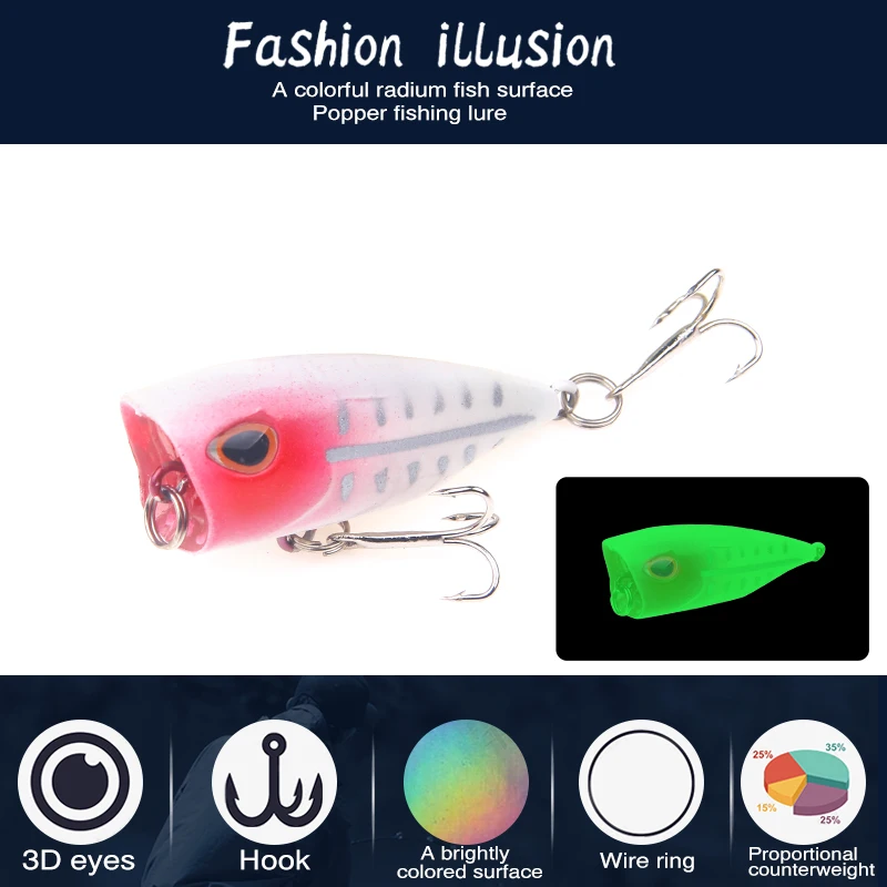 SEAPESCA Поппер рыболовная приманка 35 мм 3 2 г искусственная Professional жесткая 3D глаз