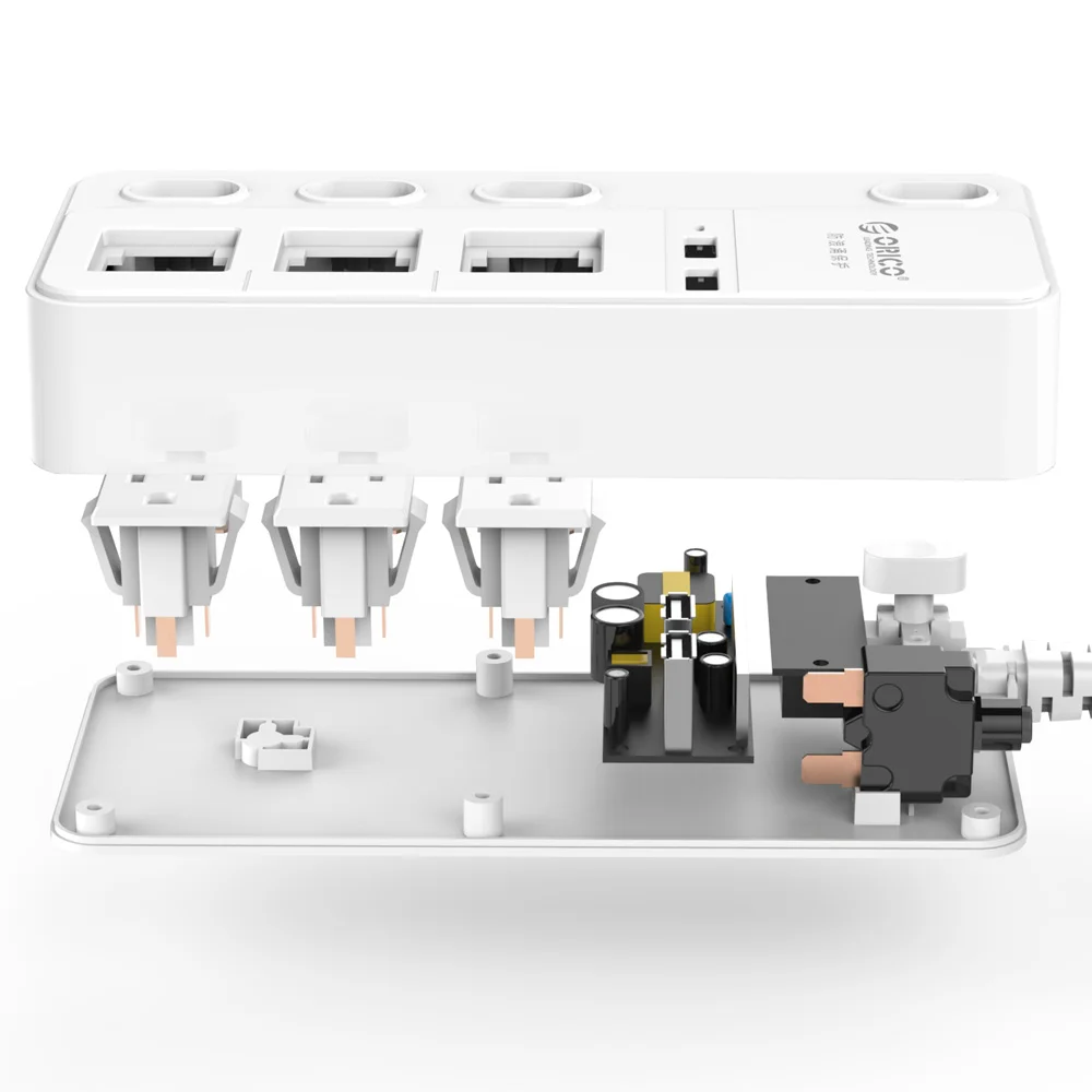 Смарт зарядное устройство ORICO USB с защитой от перенапряжения 3 розетки
