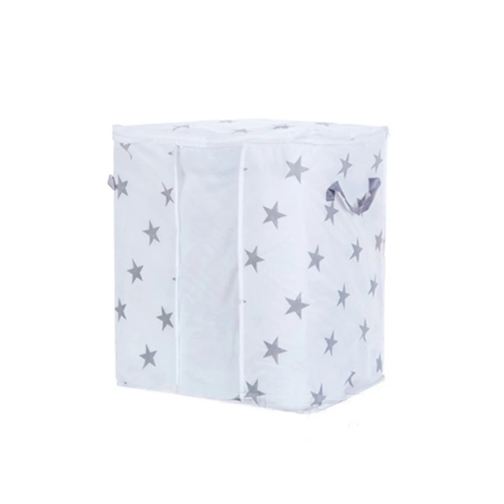 Small Star Крупный горох, складная сумка для хранения, Пыленепроницаемая одежда, одеяло, держатель для одеяла, органайзер, сумка на молнии, коробка для шкафа, переносная сумка-переноска со звездами - Цвет: Small Star