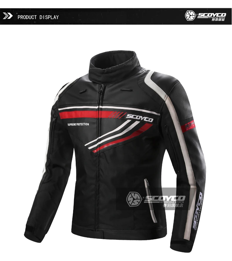 Moto rcycle куртка Scoyco JK37 moto спортивная куртка из искусственной кожи+ ткань Оксфорд 7 шт. протектор moto cross защитная одежда