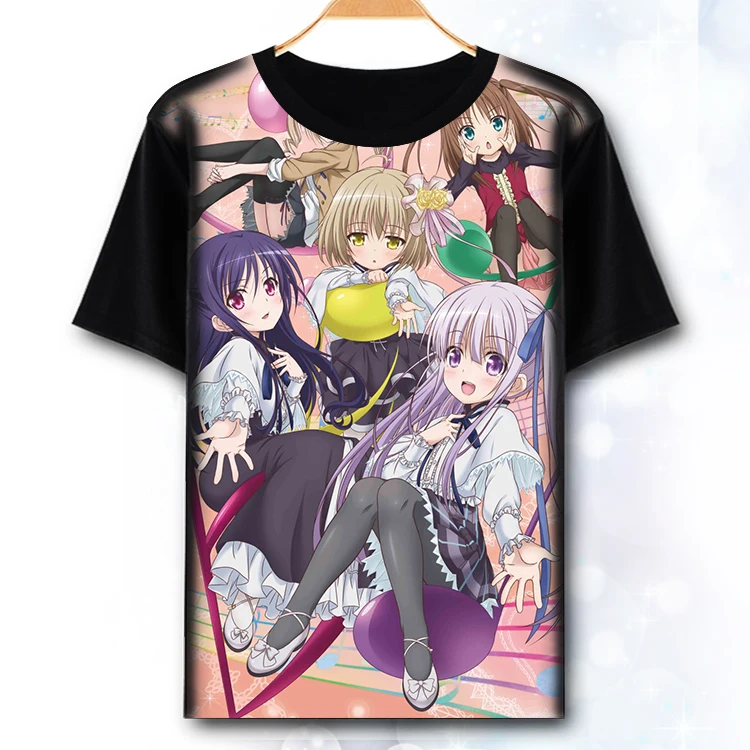 

New here comes the three angels Cosplay T-shirt Japan Anime t shirt terylene short sleeve Summer Tops Tees