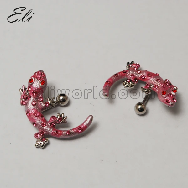 Пупка для пупка в виде ведра продаваемая как штука 14 г модная розовая Хрустальная