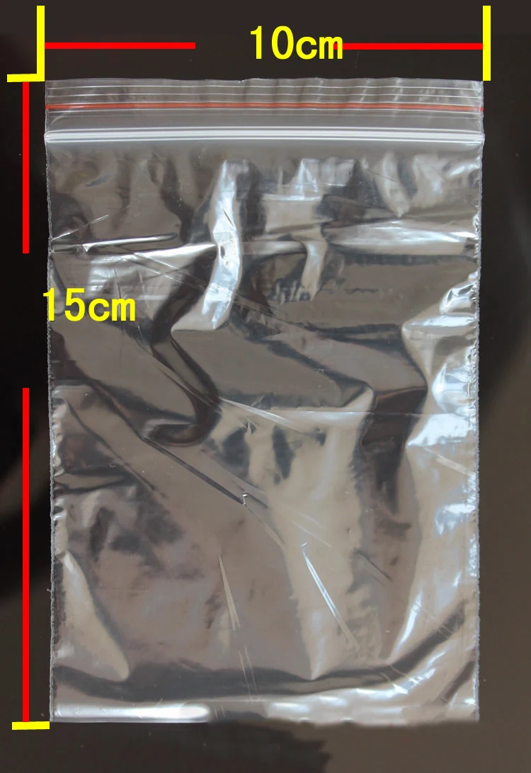 100 шт 10x15 см PE Ziplock Упаковочные пакеты подарочные для пищевых украшений и