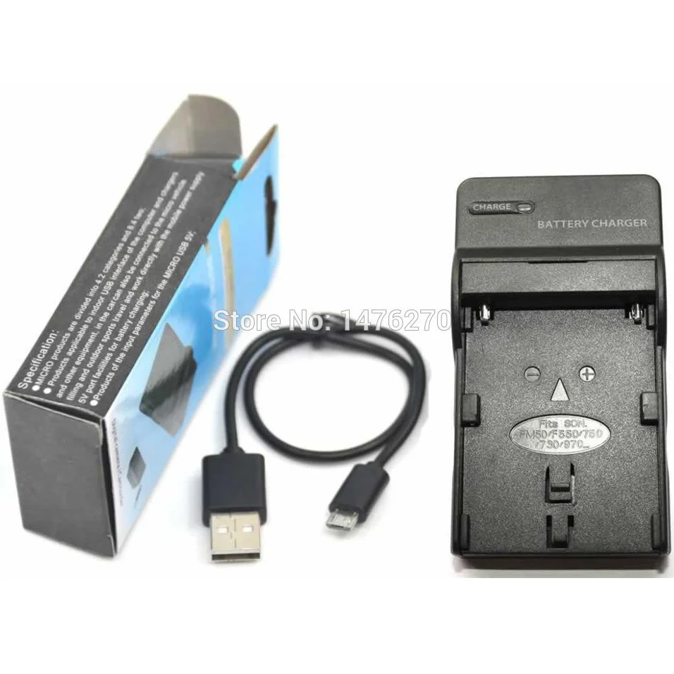 Зарядное устройство FM50 USB для SONY Camera NP FM55H FM500H FM30 FM70 FM90 QM71D QM91D A57 A65 A77 A99 A350 A550 A580