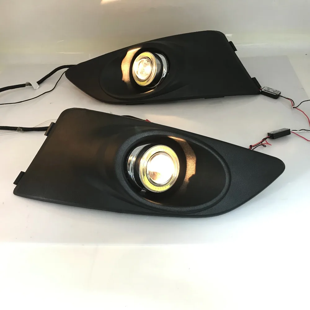 RQXR противотуманная фара вождение свет в сборе для chevrolet aveo sonic cob angel eye светодиодные дневные ходовые огни сигнал поворота