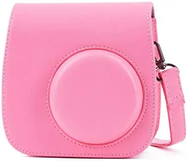 Pink Fujifilm Instax миниатюрная сумка под камеру CasePU кожаный чехол с плечевым ремнем для Instax Mini 9 Mini 8 8+ камеры мгновенной пленки - Цвет: Pink