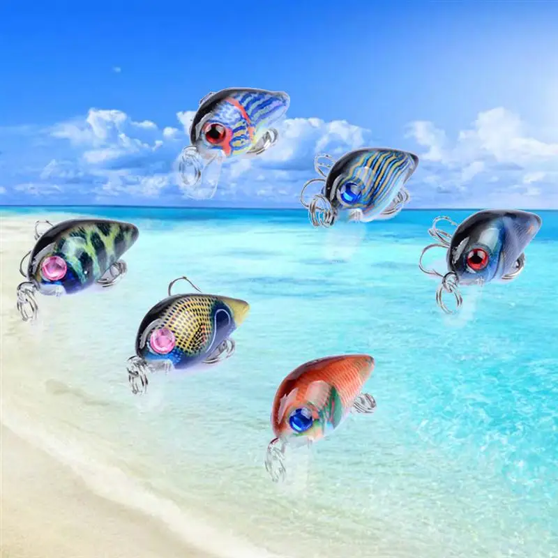 6 шт. реалистичные пластиковые приманки для рыбалки яркие набор соленой и пресной