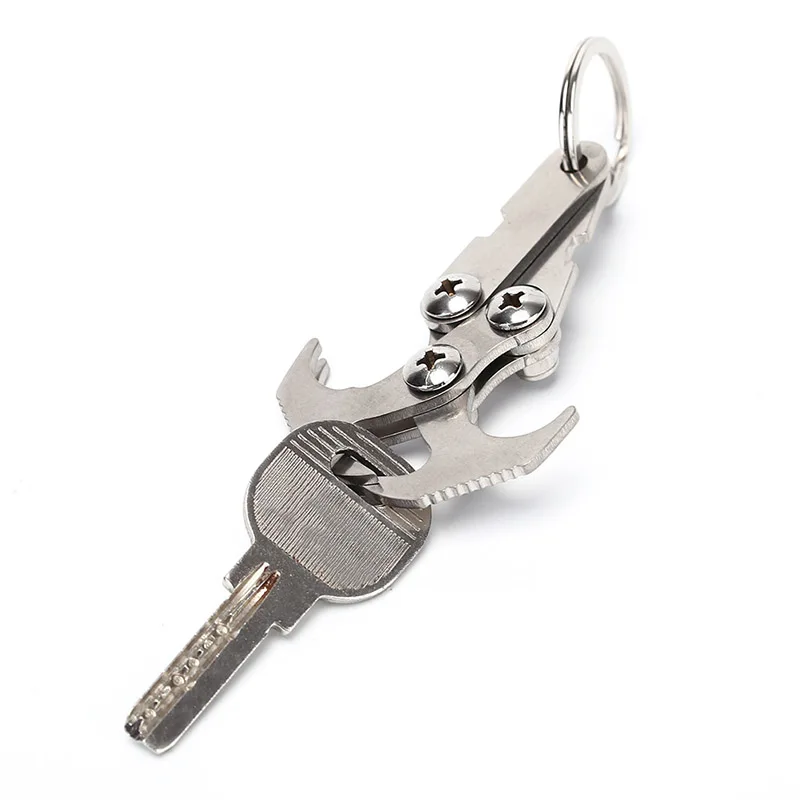 

Outdoor Carabiners Gravity Hook Keychains Multifunctional Stainless Steel Survival Magnetic Folding Grappling Hook Climbing Claw