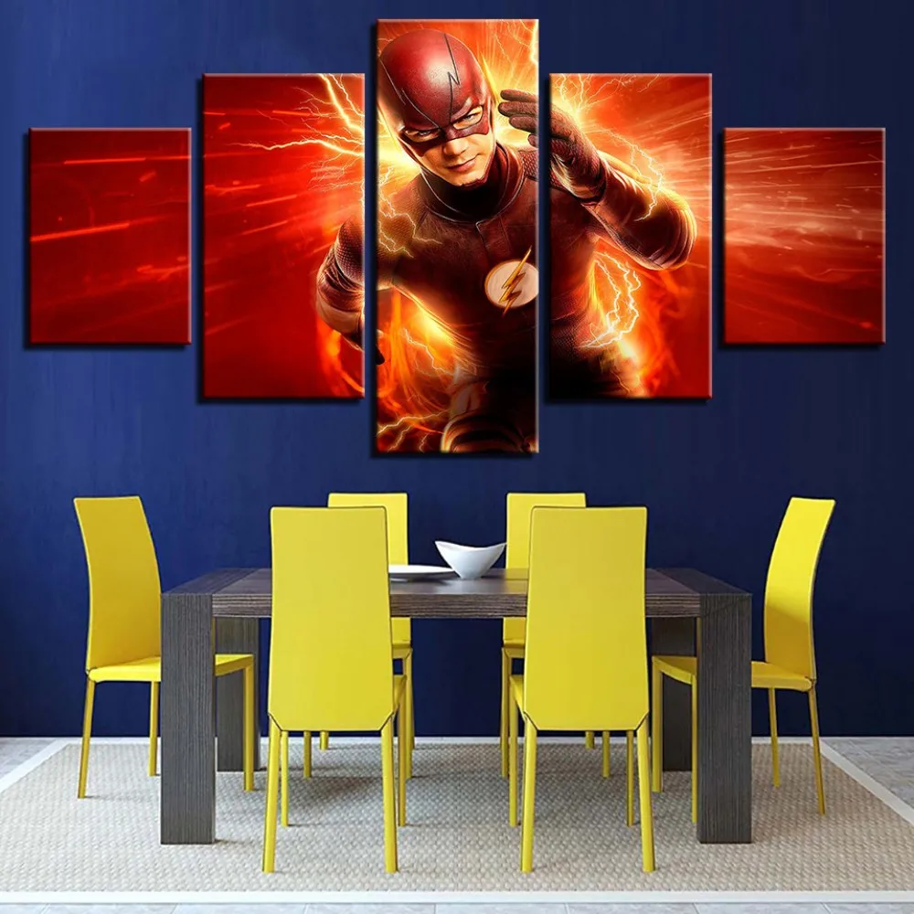 Картина на холсте из 5 предметов современная картина стену мультяшный