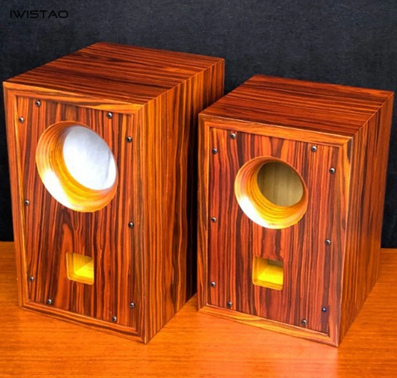 IWISTAO HIFI полный спектр пустой динамик корпус перевернутый 1 пара палисандр шпон 3 4 4,5 дюймов Встроенный передний рог для AURA блок