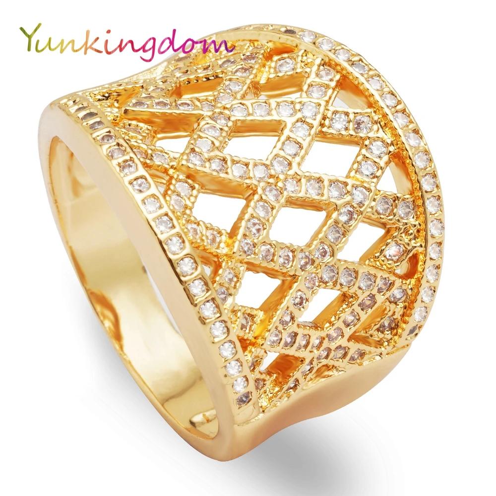 Новинка Лидер продаж кольца Yunkingdom с инкрустацией из кристаллов для женщин модные