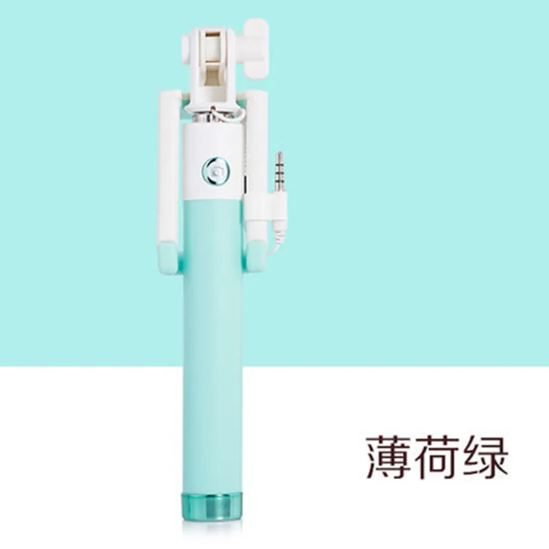 Мини палка для селфи с кнопка проводной силиконовые ручки Монопод универсальный