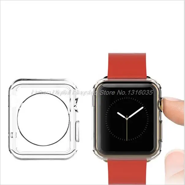 Ультратонкий Мягкий ТПУ прозрачный защитный чехол для Apple Watch Series 1 2 3 4 iwatch 38 42 40 44