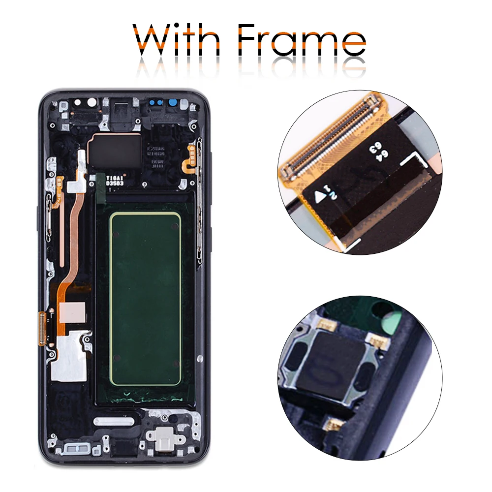 ЖК дисплей Super AMOLED для SAMSUNG GALAXY S8 экран G950F G955 G955F сенсорный дигитайзер в сборе