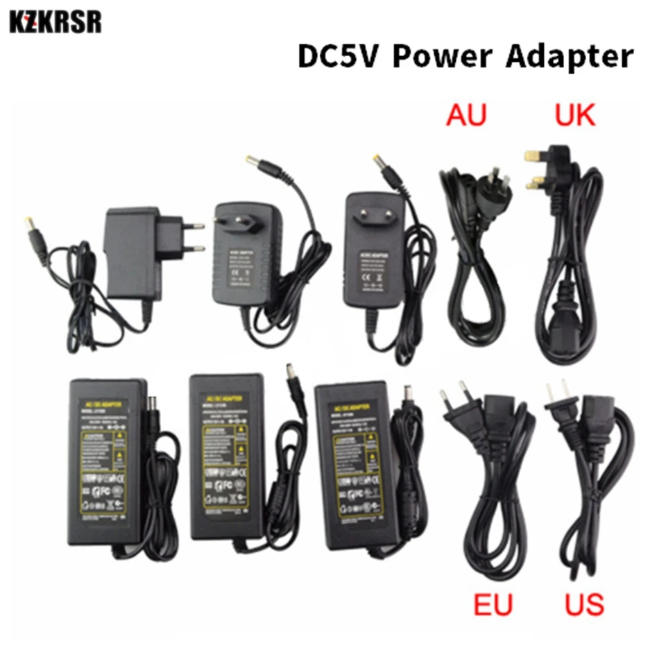 Светодиодный драйвер светодиодный Питание DC12V 24В 5В светодиодный Мощность адаптер 1A 2A 3A 5A 8A 10A светодиодный Мощность драйвер разъем для светодиодный полосы лампы освещения