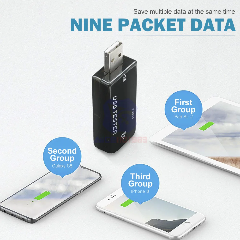 8 в 1 QC2.0 QC3.0 4 30 электрическая мощность USB тестер напряжения измеритель тока