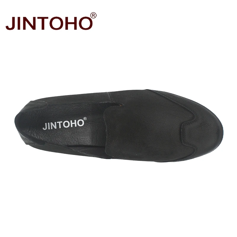 JINTOHO Мужская обувь из натуральной кожи модная повседневная Брендовая мужские