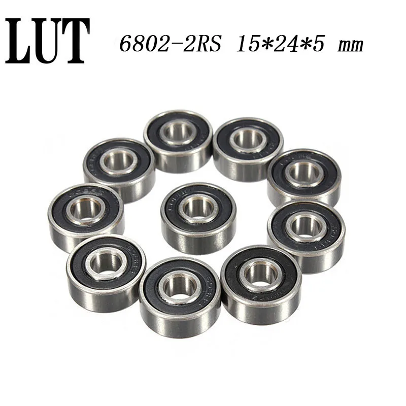 10PCS High quality ABEC-5 6800 2RS 6800RS 6800-2RS RS 10x19x5 mm Thin Wall double Rubber seal Deep Groove Ball Bearing | Обустройство