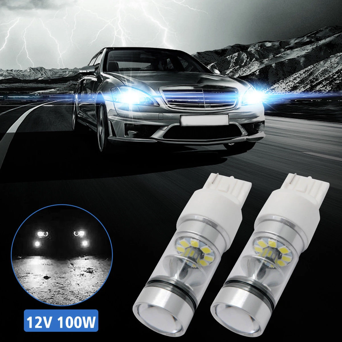 2 шт. автомобильные светодиодсветодиодный лампы 100 Вт T20 7440 7443 20SMD|Сигнальная