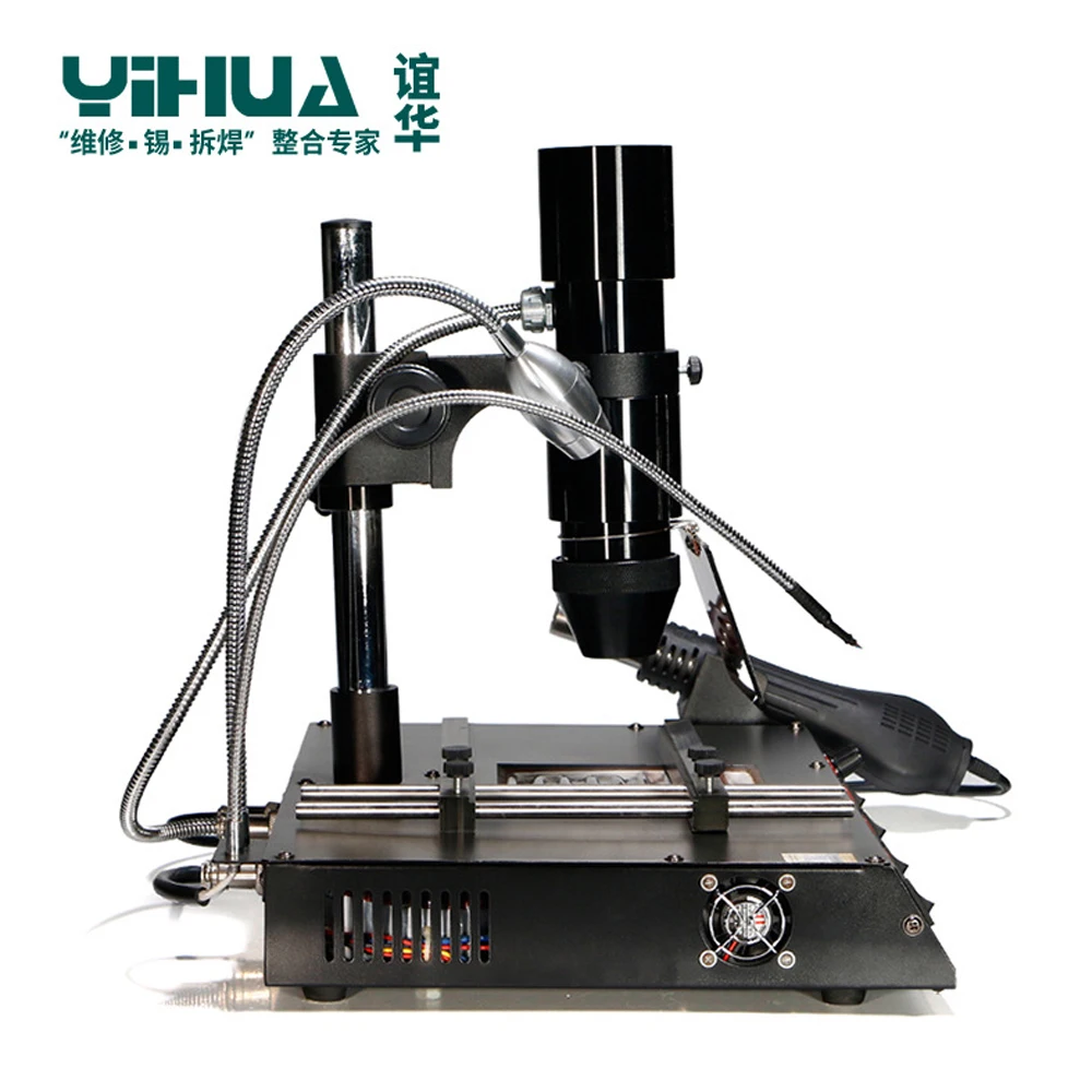YIHUA 1000B 3 функции в 1 Инфракрасная паяльная станция SMD горячего воздуха+ 75 Вт паяльники+ 540 Вт станция предварительного нагрева 110 В/220 В
