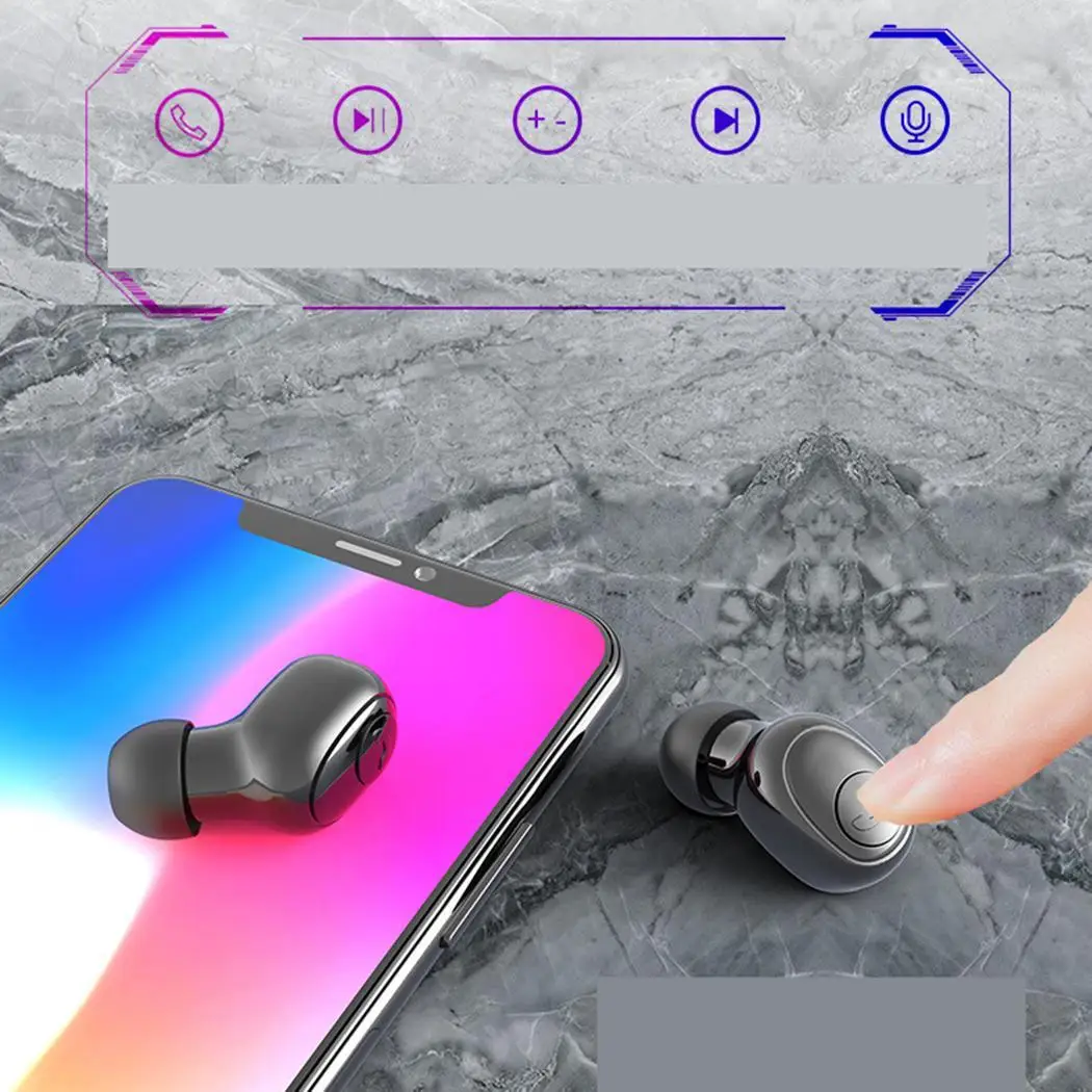 Беспроводные наушники вкладыши водонепроницаемые спортивные Bluetooth 3500 мАч IPX6