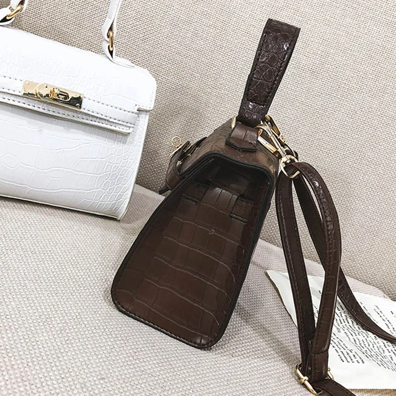 Женская сумка из крокодиловой кожи, модная дизайнерская маленькая сумочка из кожи аллигатора, кошелек для женщин, винтажные сумки через плечо