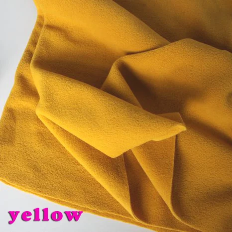 Желтая Двусторонняя флисовая ткань не скатывается толстовки одеяла подкладка