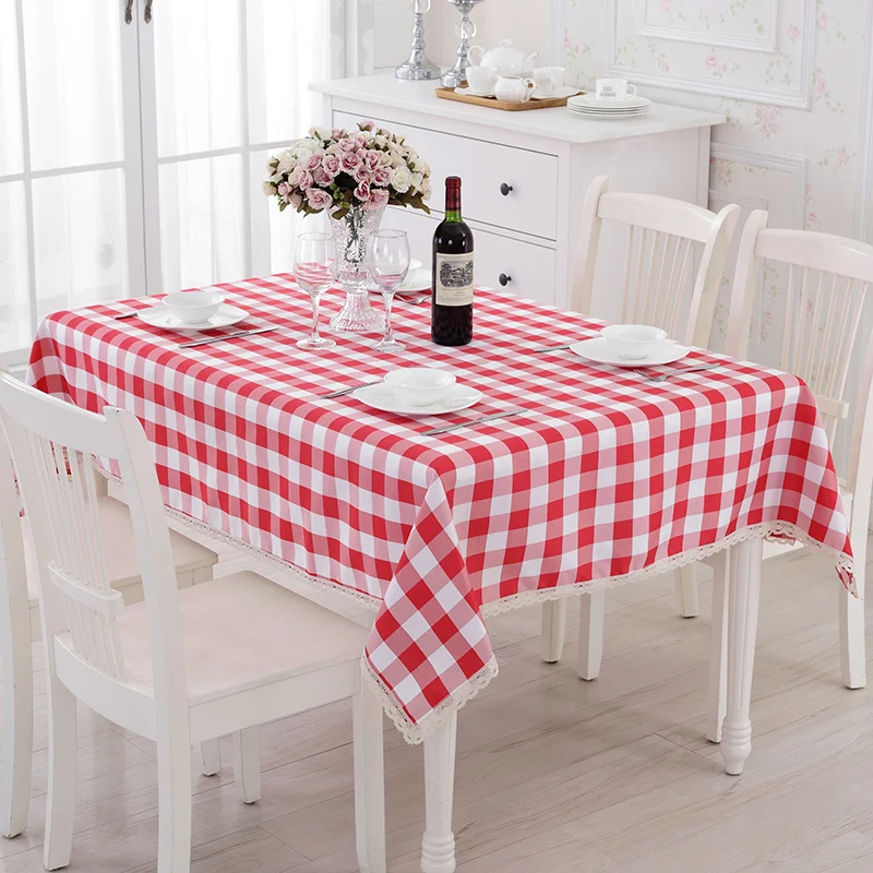 WLIARLEO пасторальная скатерть простая прямоугольная зеленая клетчатая с принтом