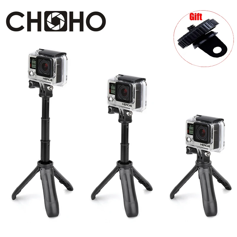 Selfie Sopa Kendini El Uzatılabilir Kutup Monopod Mini tripod standı Gopro HERO için 7 6 5 4 3 + Xiaoyi 4 K Lite SJCAM Aksesuarları