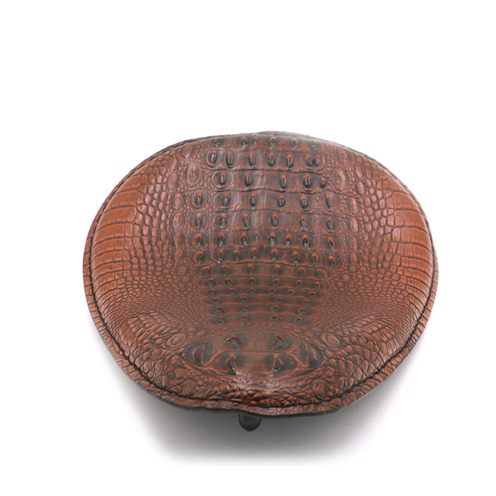 Мотоциклетное сиденье в стиле ретро из коричневой крокодиловой кожи + пружинный