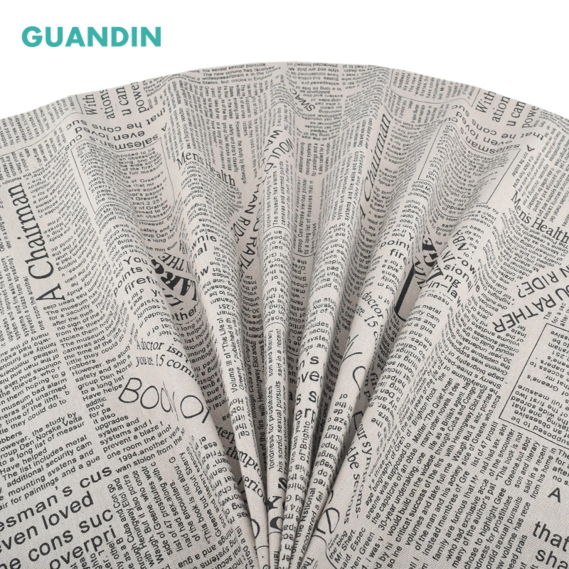 GUANDIN 100*145 см печать газет хлопчатобумажная льняная ткань для сделай сам квилтинг