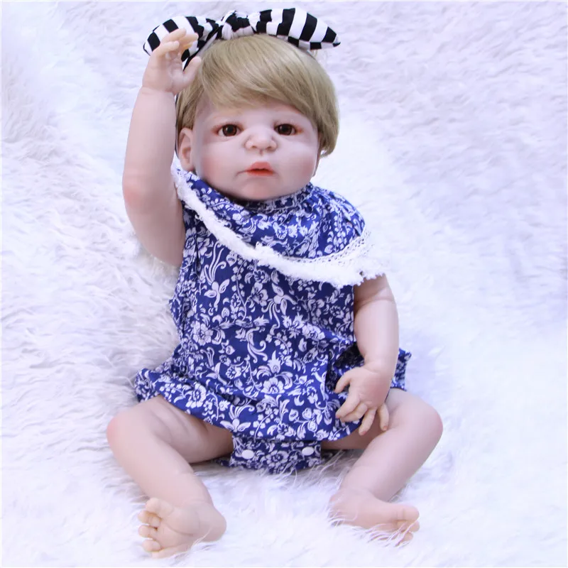 

55cm Full Body Silicone Reborn Baby Doll Toys Lifelike real reborn babies Princess Doll Child Birthday Gift bebe boneca