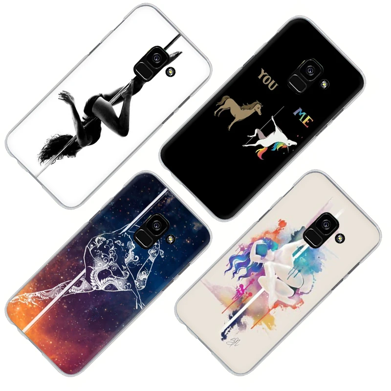 Полюс Танцы танцы Фитнес жесткий чехол для телефона для samsung A3 A5 A6 A8 плюс A7 A9 A10 A30 A40 A50 A70