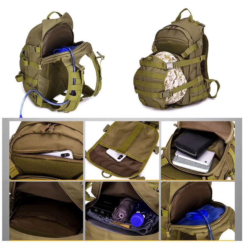 25л тактическая сумка Военный Рюкзак Molle мужские дорожные сумки Открытый Фанни Охота Кемпинг Рюкзак армейский походный мешок тактик XA107WA