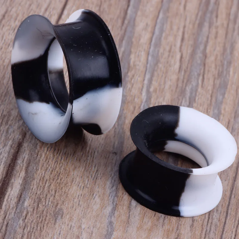 Мягкие силиконовые ушные отверстия черные белые разноцветные туннели для тела