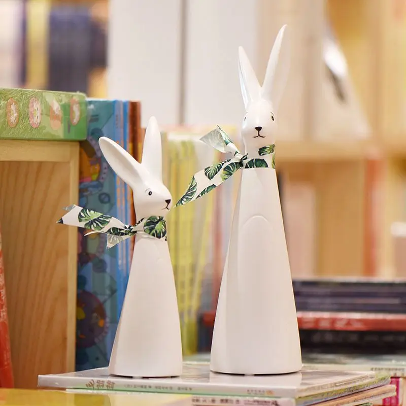 1 пара Керамика Малый фигурки кролика домашнего декора ремесла Nordic Стиль