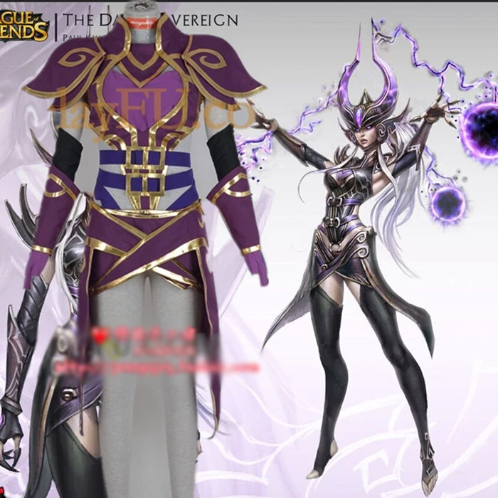 Syndra косплей костюм Хэллоуин униформа наряд полный комплект на заказ|halloween costume party