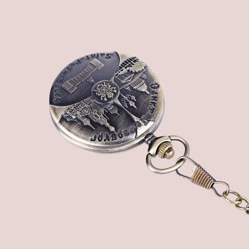 Карманные часы из бронзы в западном стиле винтажные дизайнерские кварцевые с