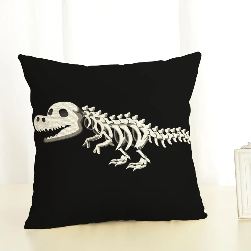 Cushion Cover Наволочка для подушки 45x45 см Наволочки домашний декор животных Динозавр Тираннозавр Рекс Печать Хлопок Лен наволочки - Цвет: Cushion Cover