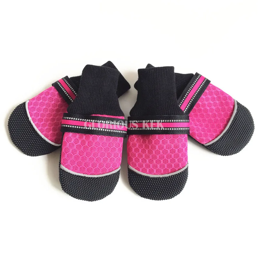 Великолепная Обувь для собак KEK летние Светоотражающие ботинки высокого