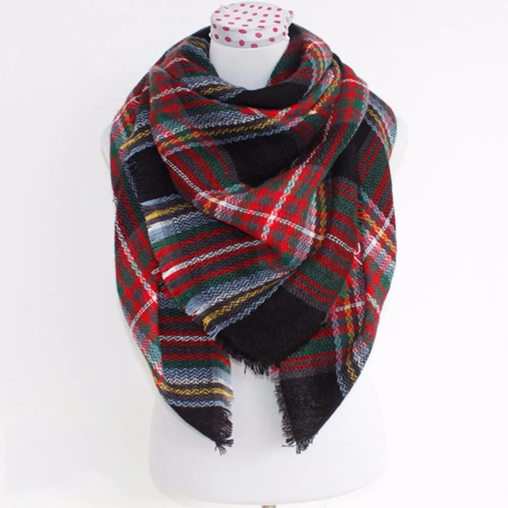 Женская Теплый Мода Плед Шали Обруча Глушитель Длинный Мягкий Шарф Пашмины |