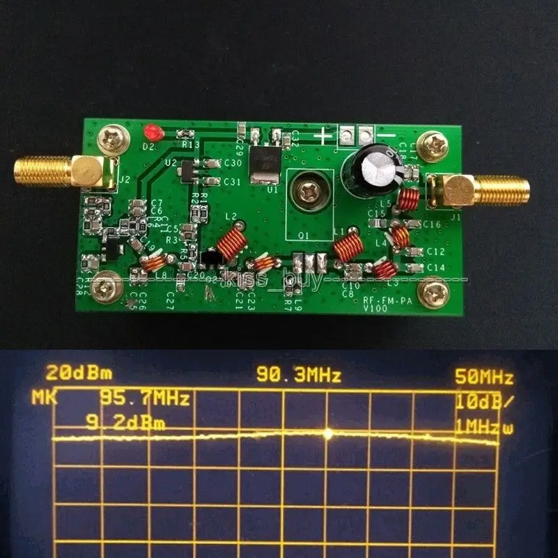 7W 65MHZ 110MHz FM радио передатчик усилитель мощности частота 1mW dc 12v для отслеживания