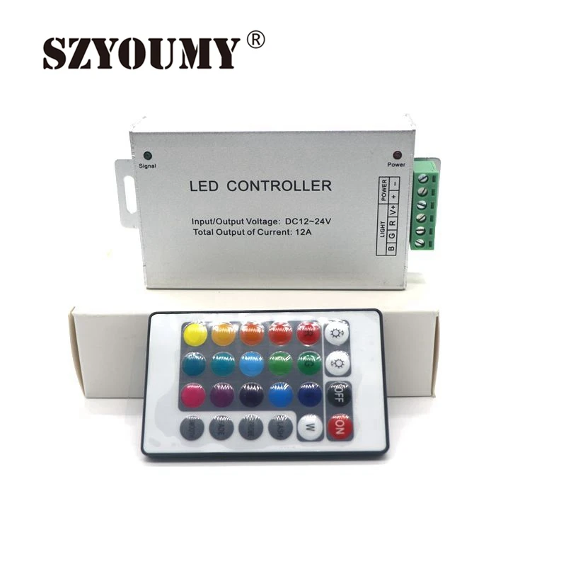 

SZYOUMY 12-24V 12A RGB Controler For 3528SMD 5050SMD RGB LED Strip Light RGB AMPLIFIER Controller Signal Amplifier