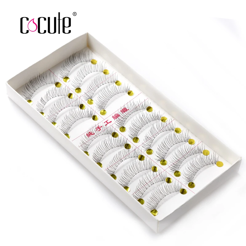 10 парт/лот длинные и Мягкие Накладные ресницы ручной работы удлинители