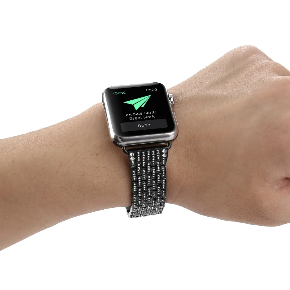 2018 Роскошные хрустальные стразы алмазные ремешки для часов Apple Watch 38 мм 42 браслет