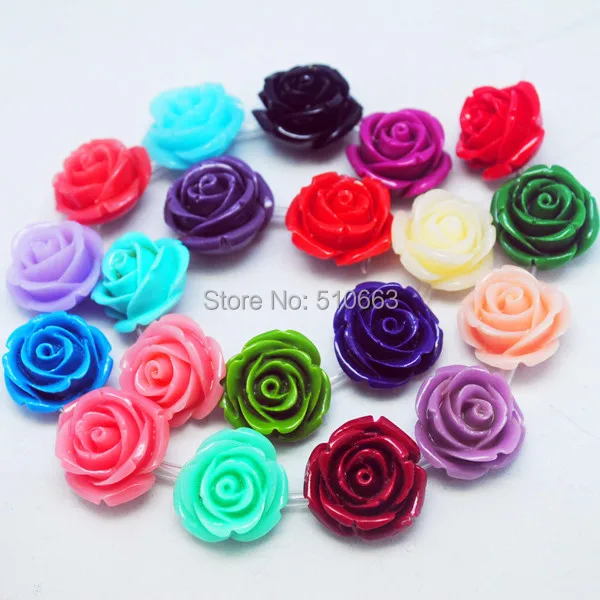 12 шт./лот резная Роза бусины аксессуары синтетический камень размер 25 мм разные