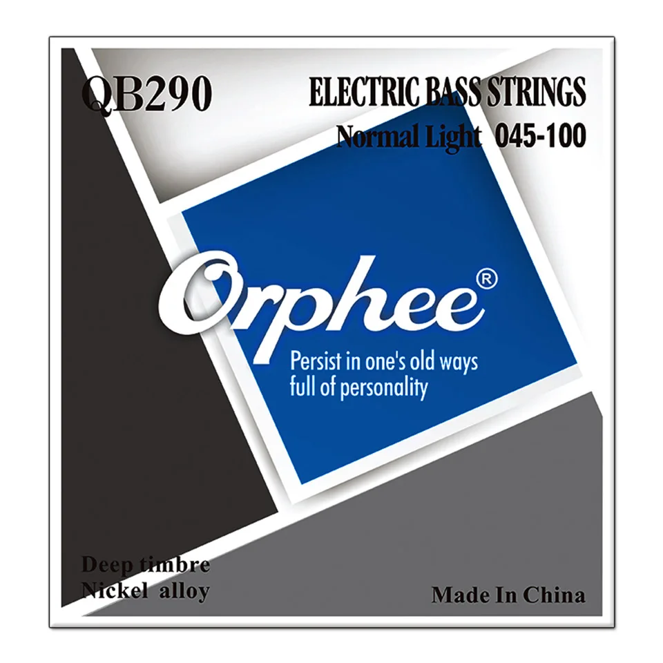 Orphee Струны для электрической бас-гитары серии QB 4/5/6 строки нормальный свет Никель сплав шестигранный сердечник нано-покрытием для электрической бас-гитары Запчасти - Цвет: QB290
