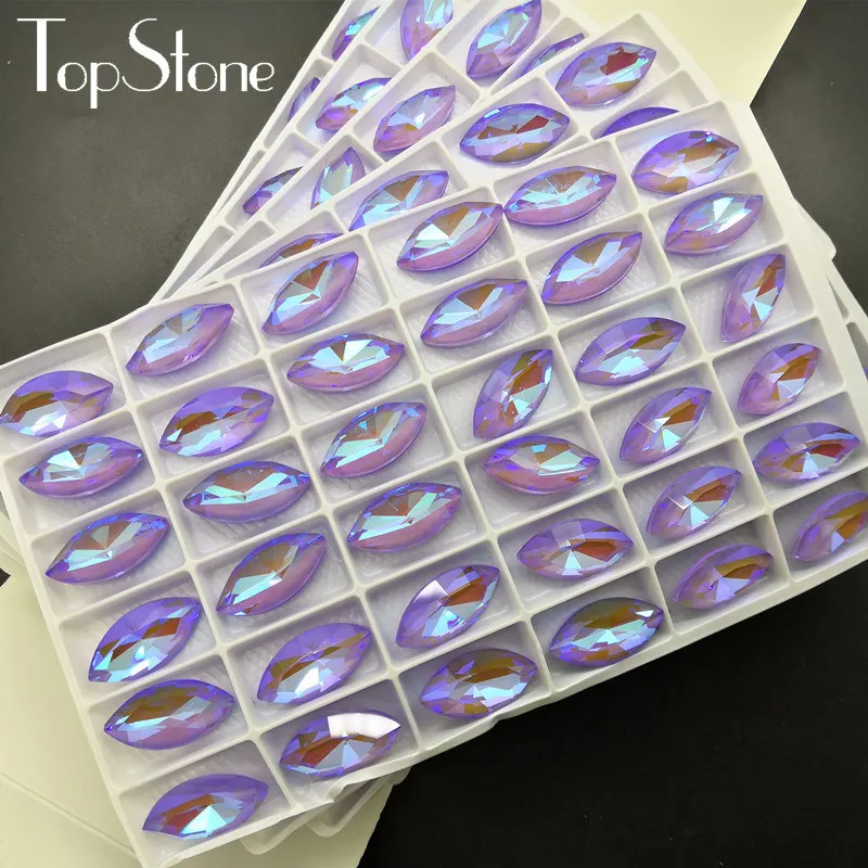 539MI TopStone мокко AB K9 кристалл 7x15 мм 9x18 мм Navette стеклянный модный камень точечный конский глаз Стразы можно смешивать цвета - Цвет: 539MI