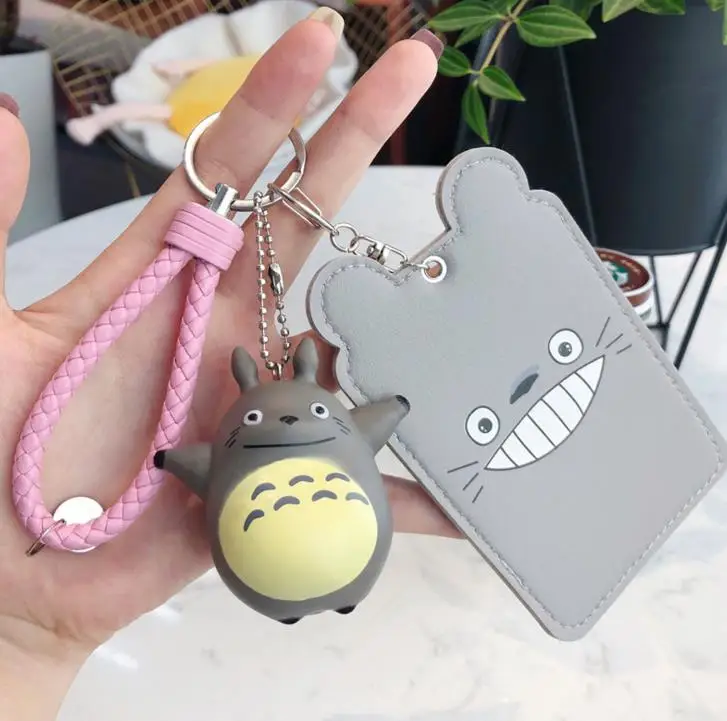 1 шт. Kawaii корейский мультфильм Тоторо ID держатель для карт милые банковские кредитные карты пакеты на день рождения Рождественский подарок для девочек и мальчиков канцелярские принадлежности - Цвет: 1
